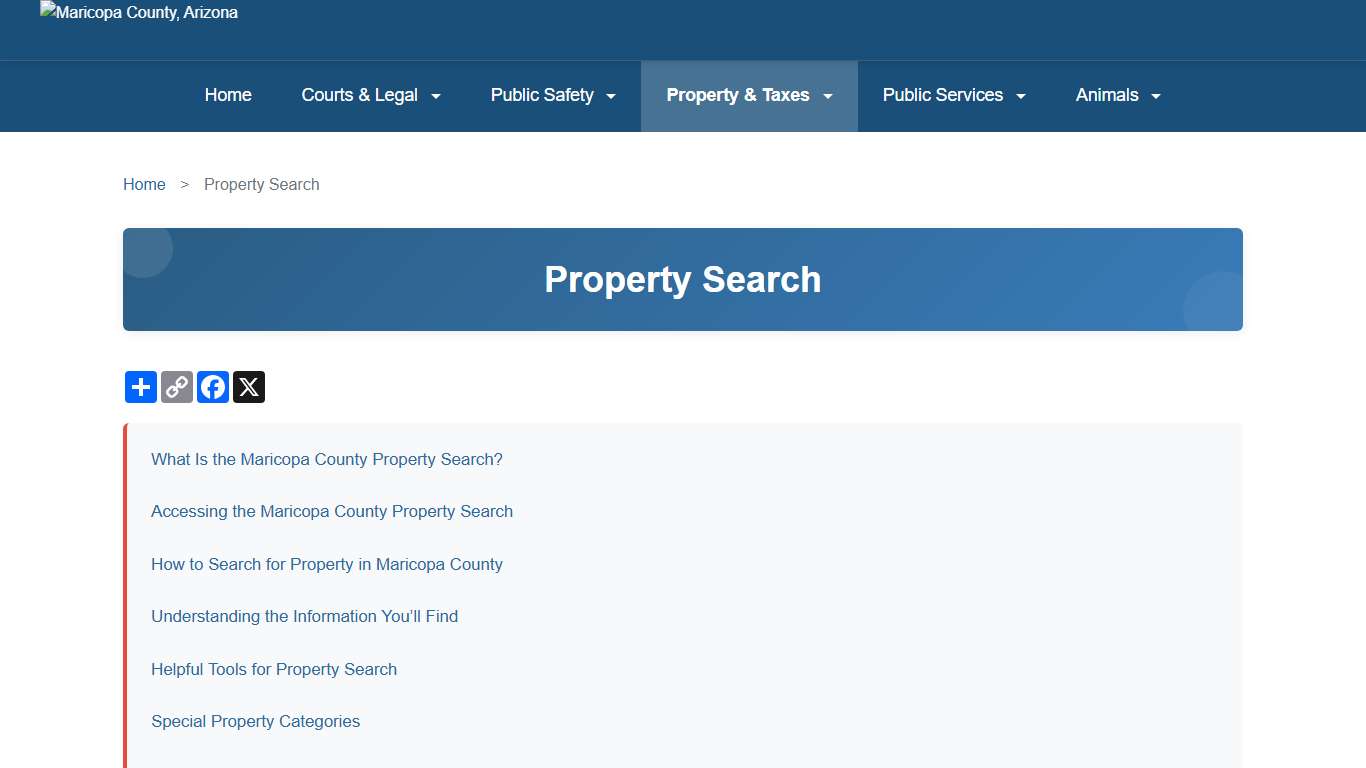 Maricopa County Property Search